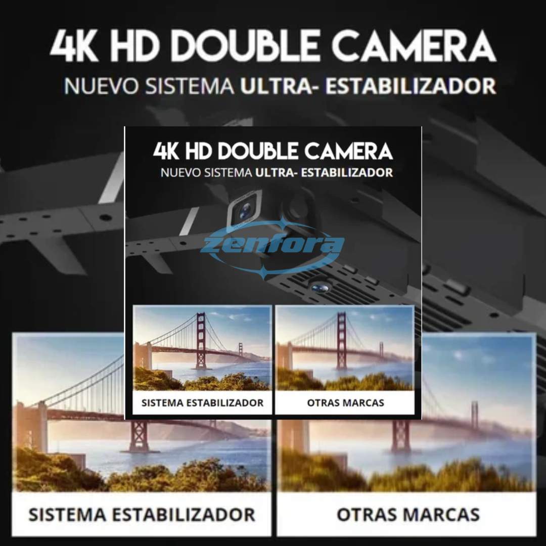 DRON CON DOBLE CAMARA 4K+ MALETIN