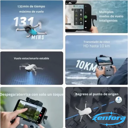 DRON CON DOBLE CAMARA 4K+ MALETIN